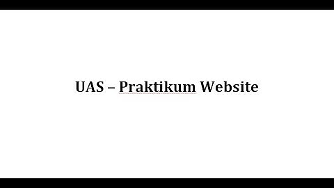 UAS - Praktikum Pemrograman Web ( F )