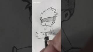 how to draw gojo satoru (chibi) | yowai mo   kaikai kitan lofi #shorts