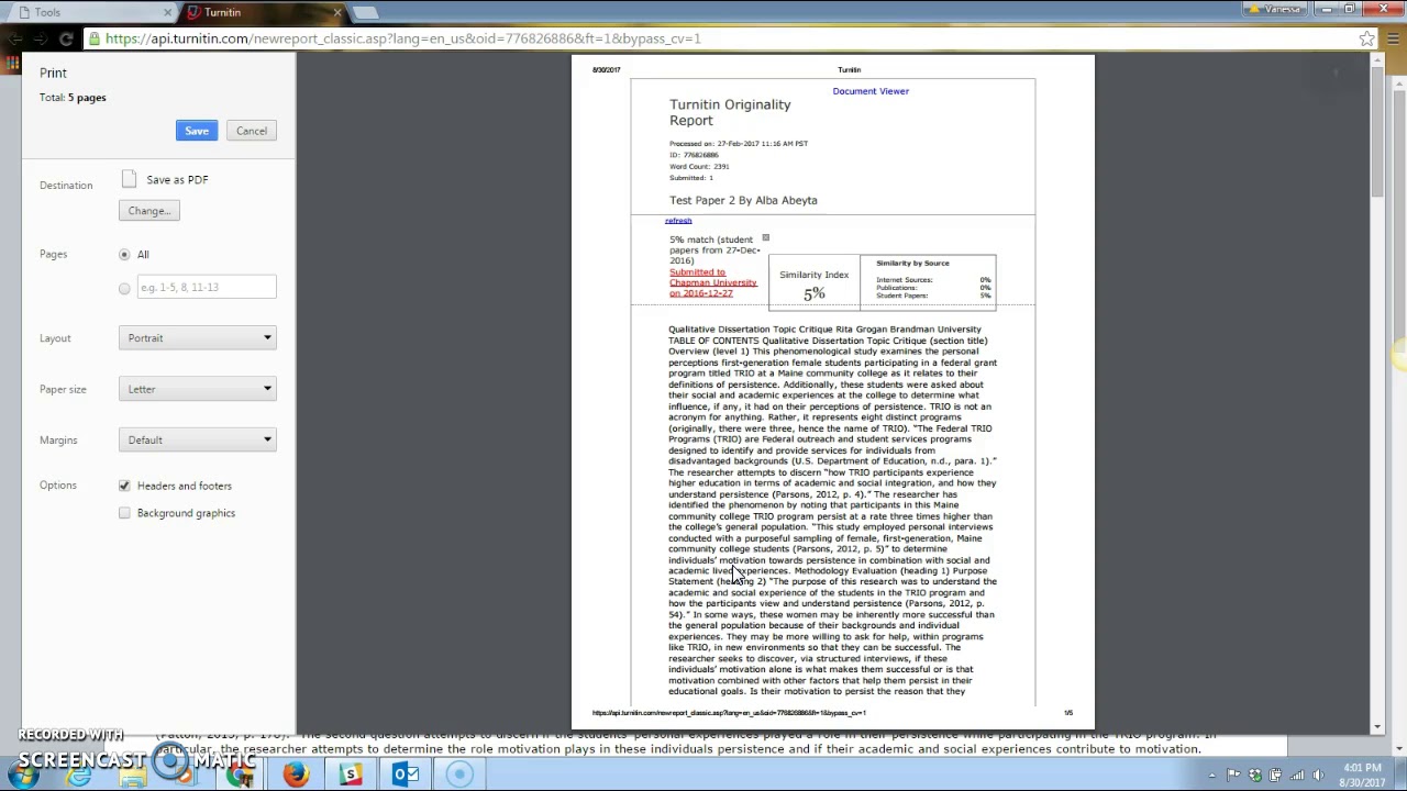 Old Version for Turnitin Originality Report - YouTube