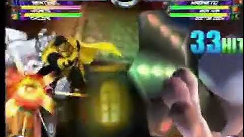 MvC2 Magneto/Ironman 90% flying Magnetic Tempest to juggle DHC to Proton Cannon combo (