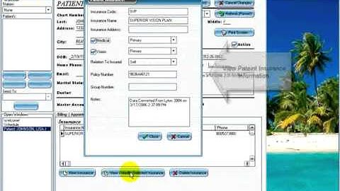 Liquid EHR Optometry Software  -- Patient Record