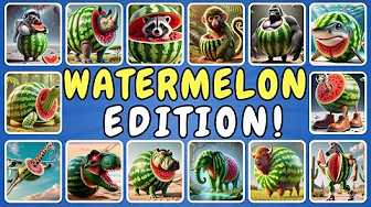 Guess Italian BRAINROT Animals | Watermelon Edition | Meme Quiz Challenge