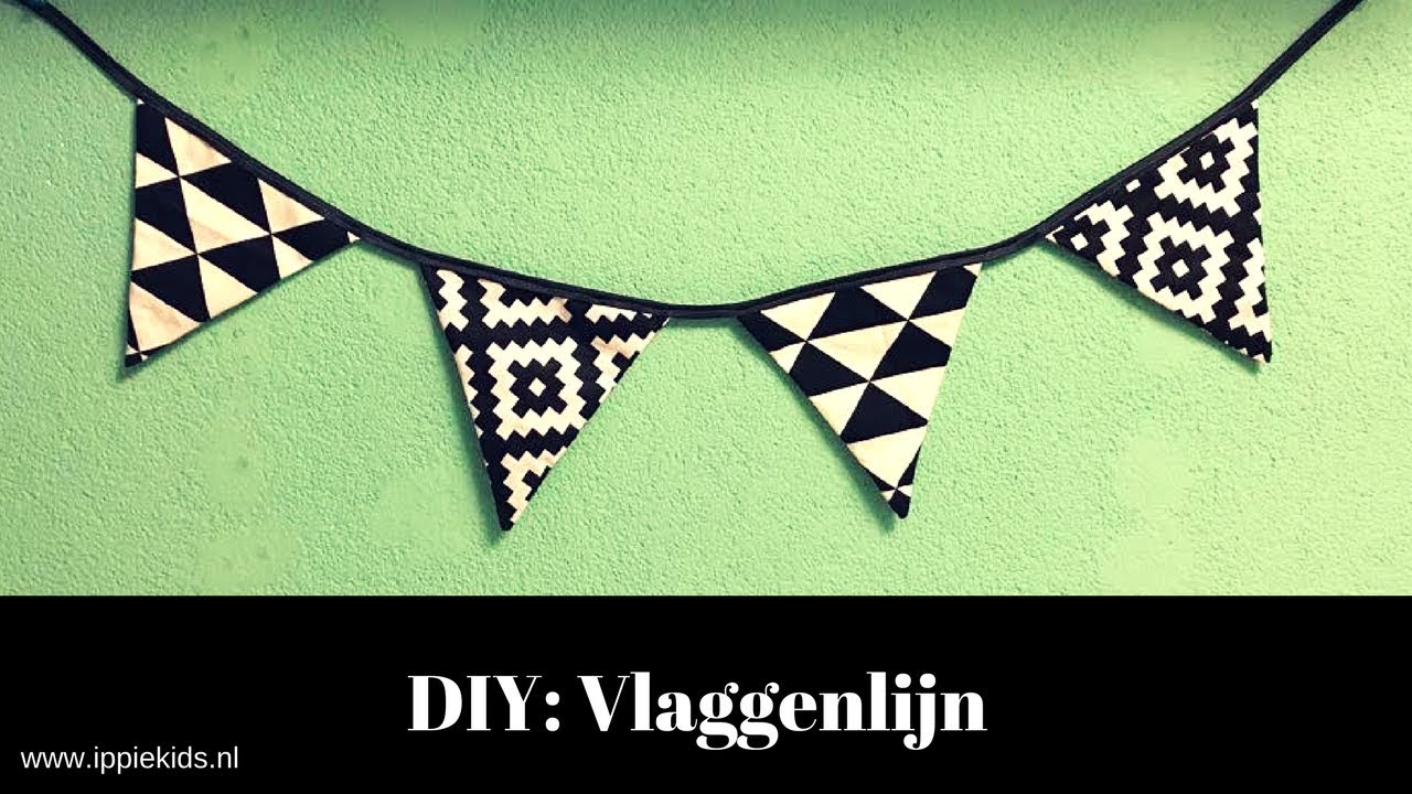 DIY: Vlaggenlijn naaien uitleg patroon| - YouTube