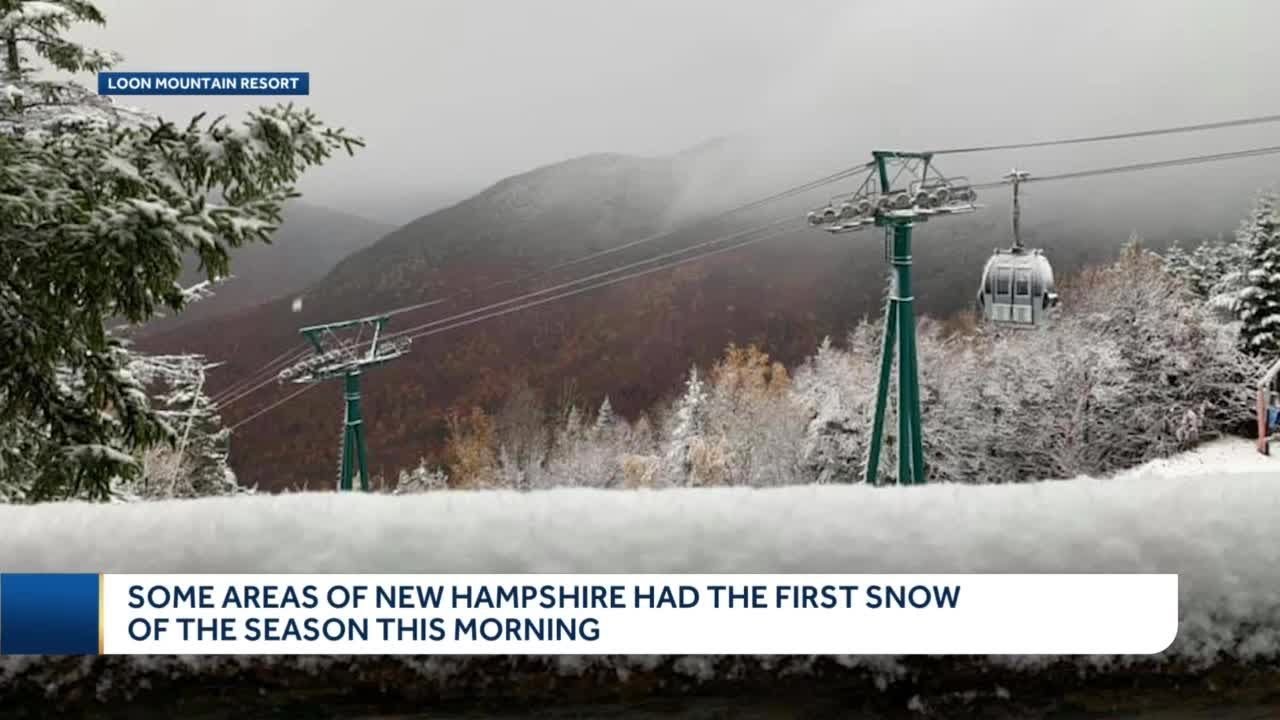 Parts of NH wake up to snow - YouTube