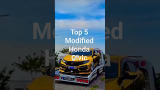 top 5 modified Honda civic in Pakistan #cartok #modified #music #hondafusion