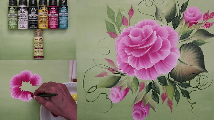 Learn to Paint - How to Paint a Cabbage Rose! (OFF...