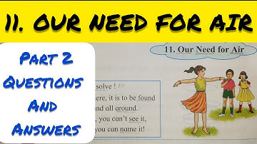 3rd Std - EVS - Chapter 11 our need for air questions and answers/exercise-Part 2 -Maharashtra board