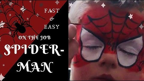 Spider Man face painting tutorial (on the job) Fast and easy