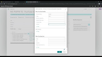 Microsoft Dynamics Business Central Workflow Approvals- Purchase Invoice