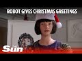 Robot artist Ai-Da gives Christmas greetings