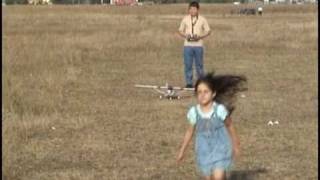 RC Cessna 182 take-off stall and crash