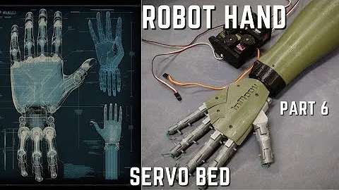 Robot Hand Servo Bed Install Part 6  3D Printing Robotics Arduino Inmoov