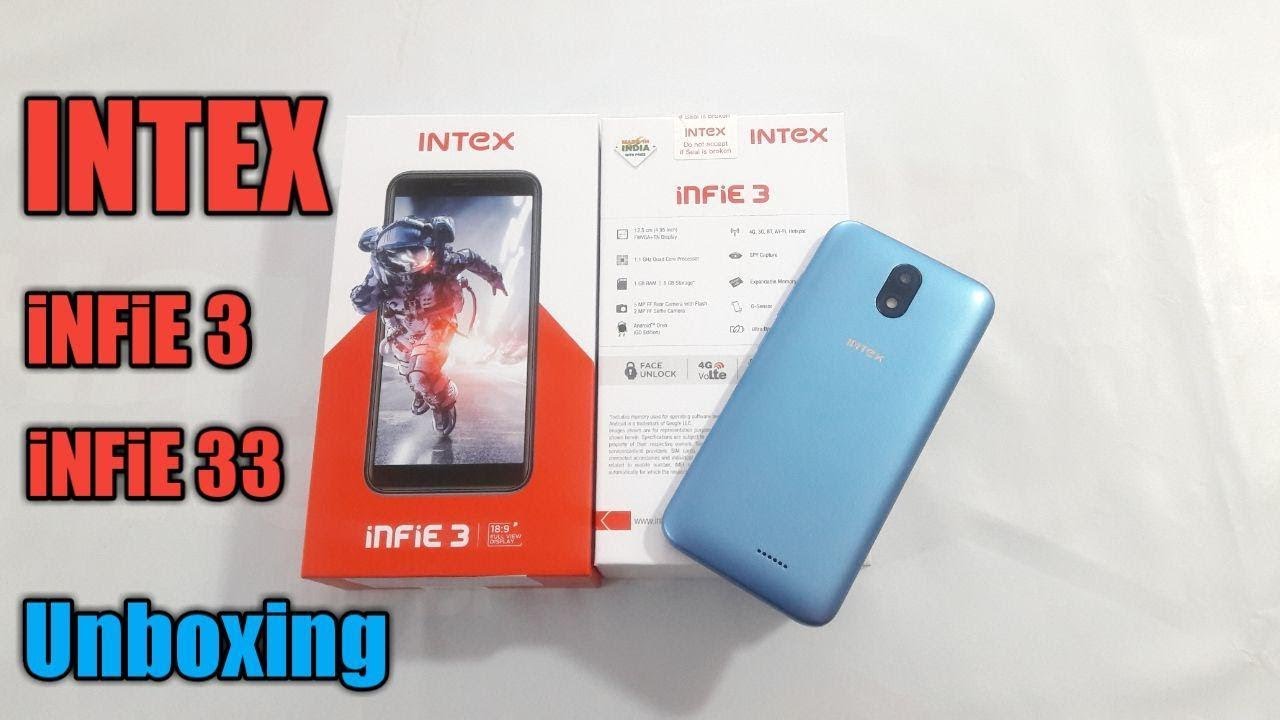 Intex Infie 3 & 33 Unboxing First look and full specifications and review