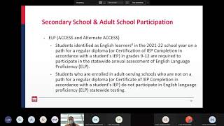 August 2021 Next Generation Assessment Meeting