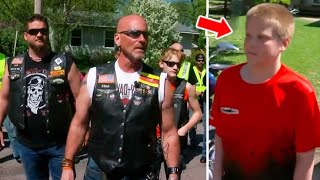 Angry Bikers Storm Town Looking For Bullied Teen. He Steps Out To Face Them & This Happens!