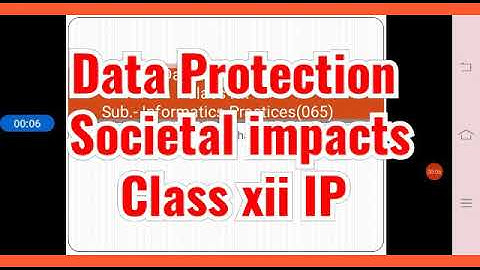 Data Protection Societal impacts Class xii IP