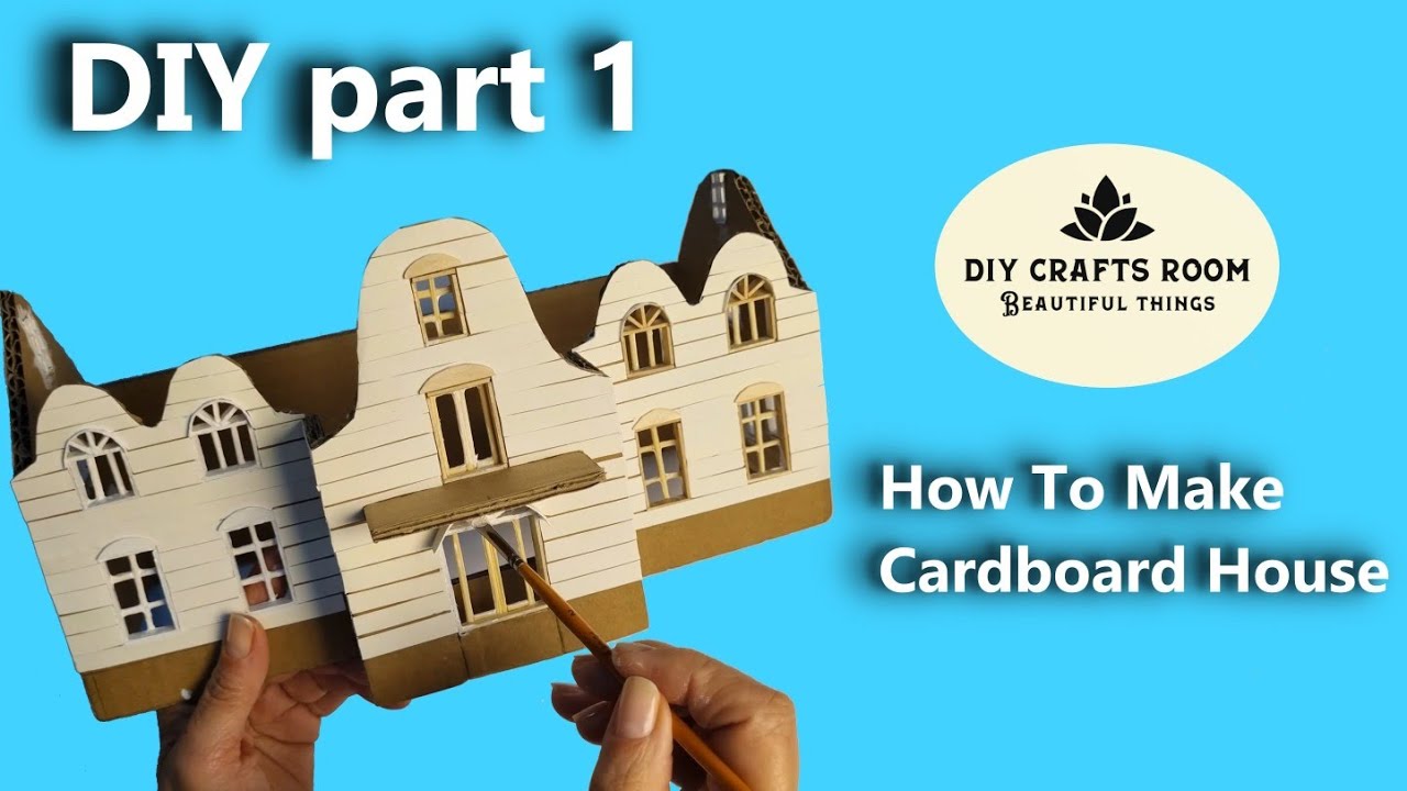 Diy Beautiful Cardboard House / How To Make Cardboard House/ Amazing