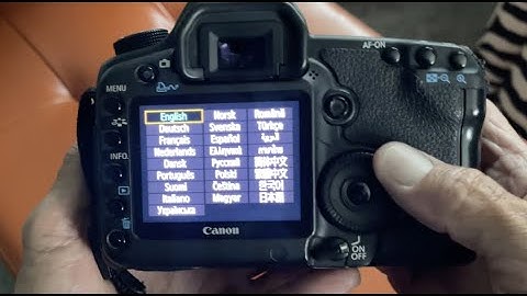 How to set the Language on Canon 5D Mark II