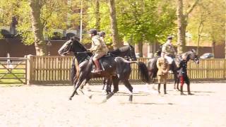 Household Cavalry jumping practice, Hyde Park, London