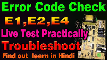 how to fix AC  error code E1,E2,E4  troubleshoot sensor check which one faulty learn in hindi