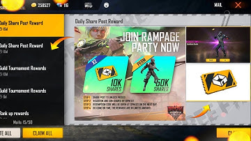 RAMPAGE PARTY REDEEM CODE #DAY5 | CUSTOM ROOM CARD REDEEM CODE FREEFIRE |