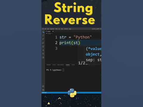 How to Find Reverse a String in Python ? #shorts - YouTube
