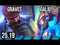 GRAVES vs GALIO (MID) | 7/2/7, Dominating | NA Master | 25.19