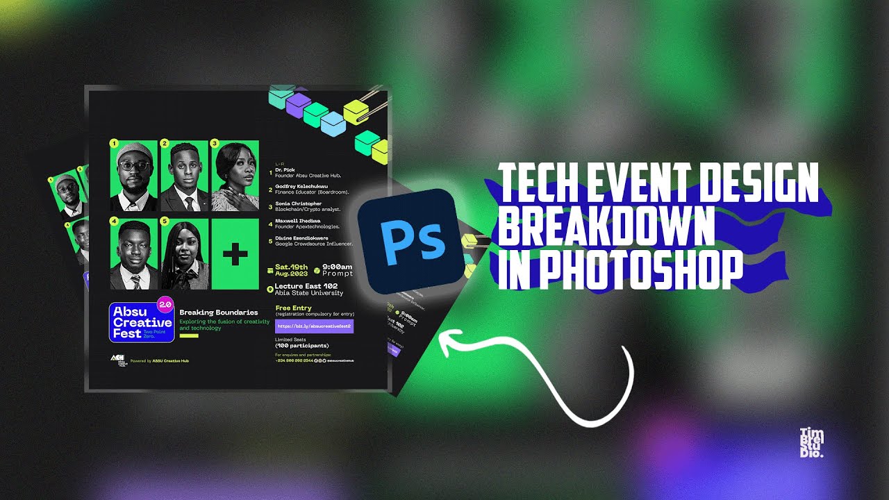 TECH EVENT DESIGN CONCEPT EXPLAINED W/ PHOTOSHOP - YouTube