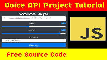 43rd Javascript Project - Text to Speech API Tutorial for beginners with Source Code