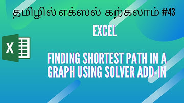 Finding Shortest Path in a graph using Solver in Excel  #ExcelTamil #optimizationProblem