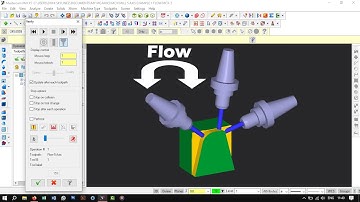 MasterCam X5 || Multiaxis Mill example || Multiaxis Flow Mill