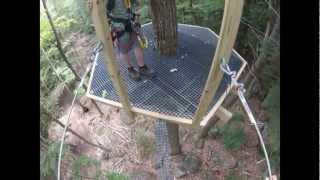 Zipping through the trees at Mount Sunapee