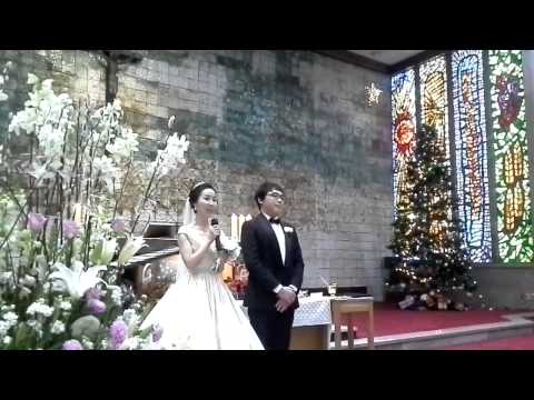 신부 양 Heide와 신랑 박성호  결혼식에서, 신랑 신부의 각오
