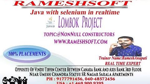 RAMESHSOFT||LOMBOK PROJECT ANNOTATIONS||@NONNULL  CONSTRUCTORS