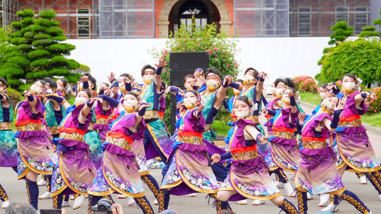 [4K] 井原水産＆北星学園　YOSAKOIソーラン祭り 2022 土曜日 (中央)