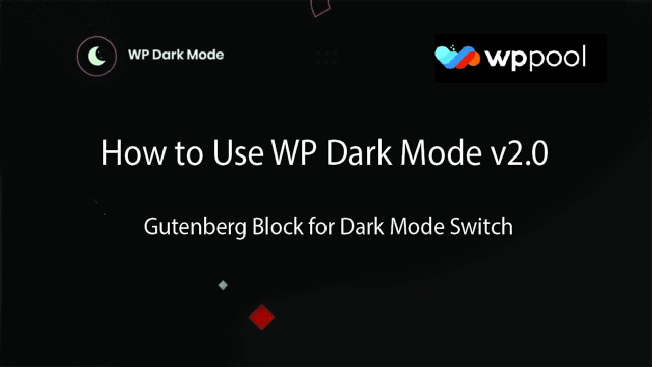 How to use the Gutenberg block in dark mode - YouTube