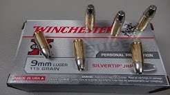 AMMO TEST:  9mm Winchester Silvertip 115 gr JHP 