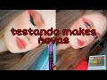 Testando a paleta de sombras 03 da Yanz e a mascara de cílios Ultra Lashes da Vivai