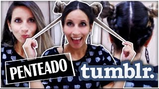 Penteado Tumblr - Coque Duplo Com Trança 15