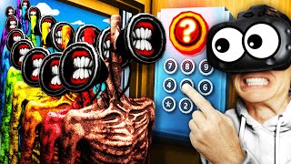 Unlocking RAINBOW SIREN HEAD FLOOR In VR ELEVATOR (Floor Plan VR Funny Gameplay)