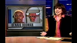 1996. NBA on NBC Dennis Rodman headbutt report.