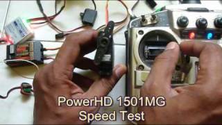 PowerHD 1501MG 17kg servo speed test
