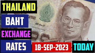 Thai Baht Currency Exchange Rates Today 18 September 2023 Latest Forex Usdthb