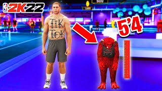 I BROUGHT MY MINI MASCOT POST SCORER TO THE 1V1 COURT IN NBA 2K22 AFTER HITTING LEVEL 30!