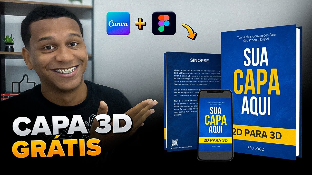 Como Criar Capa 3D para Ebook | Grátis e Online