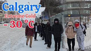 Extreme Cold -30 °C in Calgary Alberta Canada on February 2026 #Calgary #Alberta #Canada 