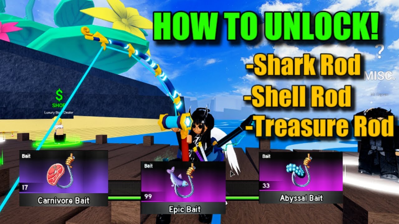 Blox Ruits Shell Rod How to Unlock Fast Shark Rod, Shell Rod and Treasure Rod in Blox Fruits ...