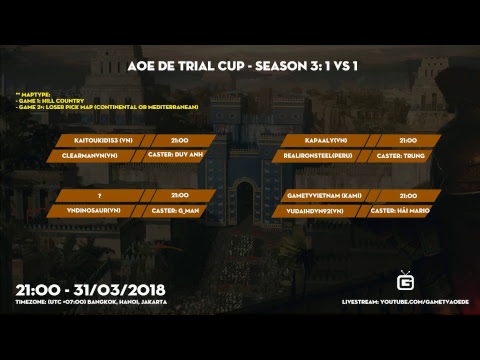 Aoe De Trial Cup Season 3 Ngay 31 03 2018 Caster Hải Mario Youtube - roblox codes for elemantal royale 2018 draco roblox flee