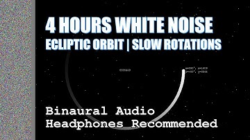 4 Hours White Noise | Ecliptic Orbit | Slow Rotations | Orbit Noise Series