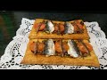 Tosta hojaldrada de sardinas y anchoas